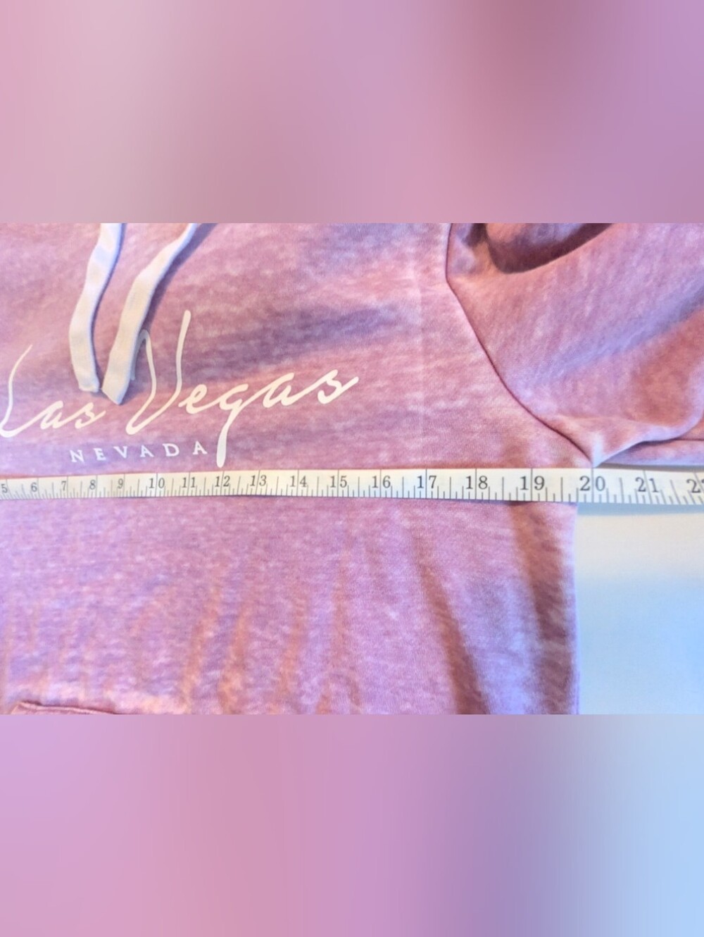 NWOT Las Vegas Women's Pink Hoodie Sweatshirt With Front Pocket Sz. M - Picture 5 of 7